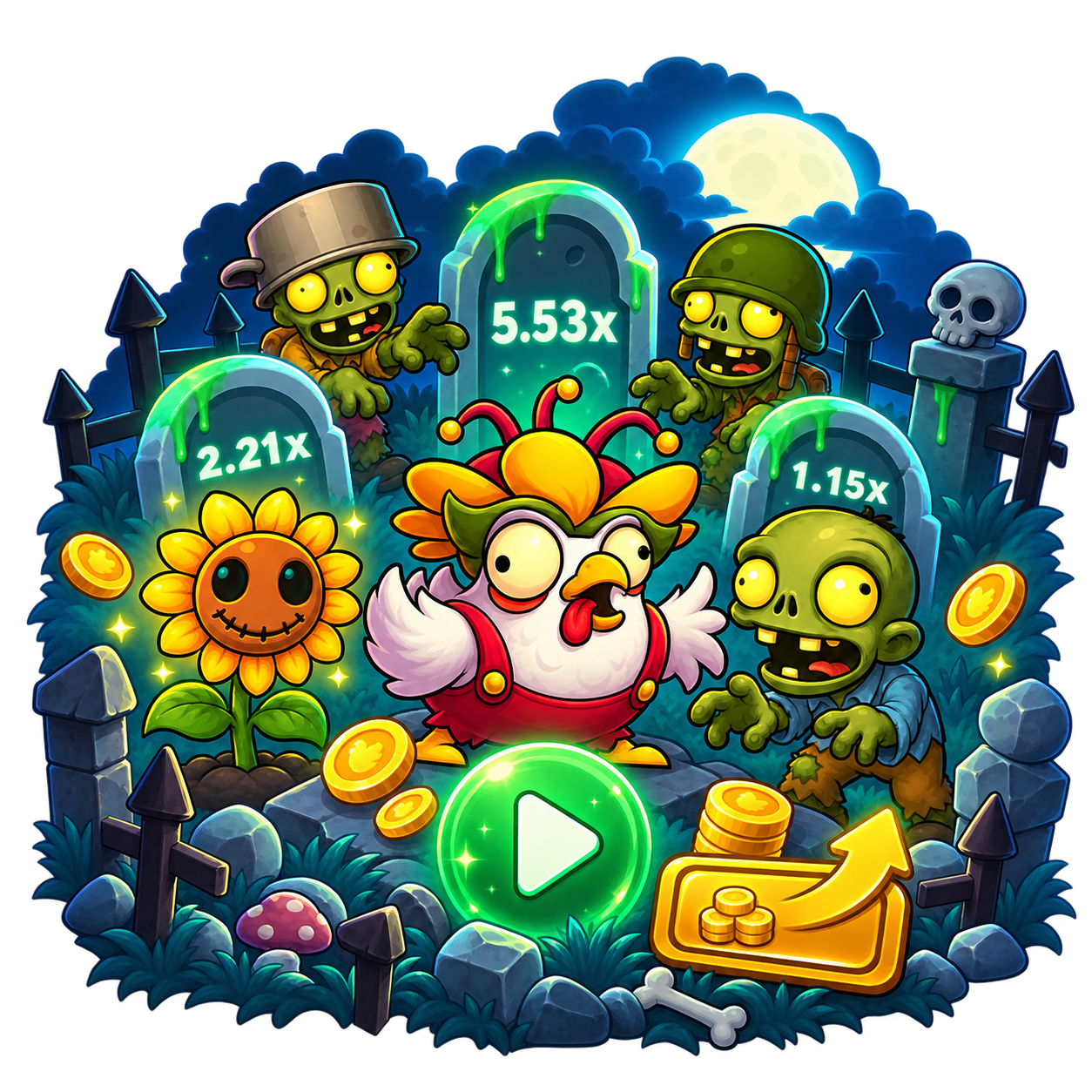 Chicken vs Zombies games.