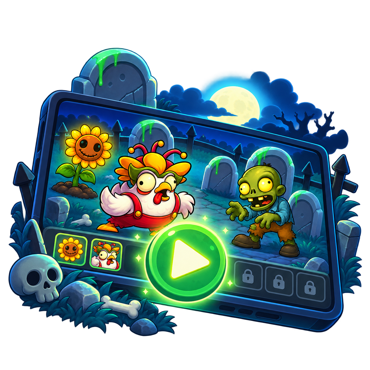 Chicken vs Zombies slots.