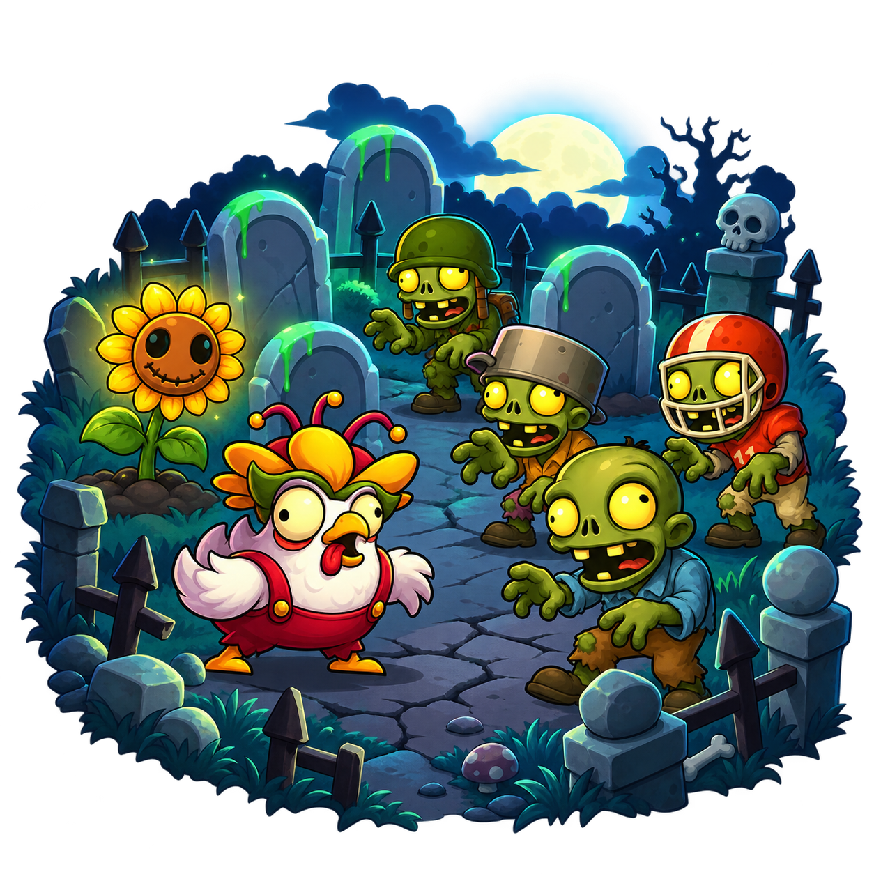 game Chicken vs Zombies.